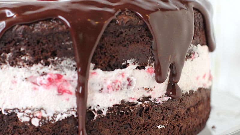 Chocolate-Raspberry Cream Cake