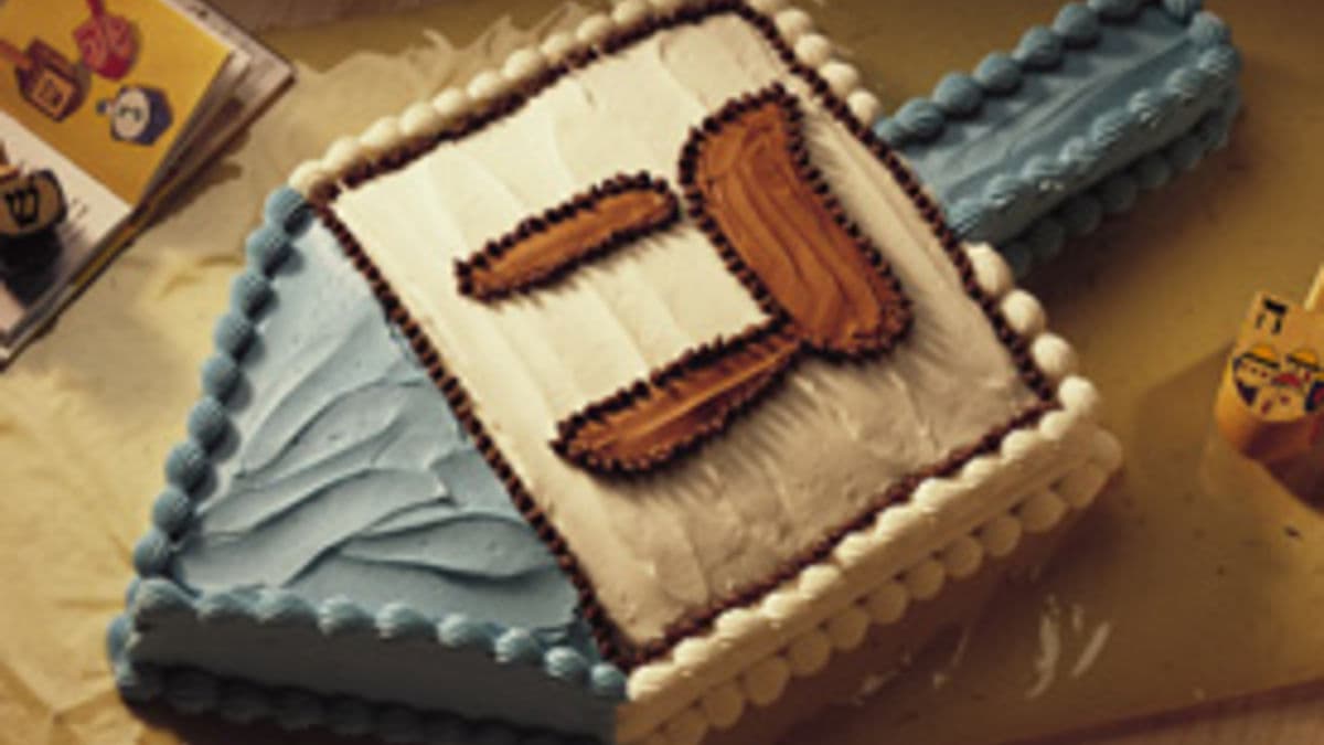 Hanukkah Dreidel Cake